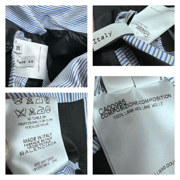 Balenciaga Schoolboy Blazer Purple Velvet Trim – F/W 2007 – Sz 38 Made in Italy - Picture 16 of 16